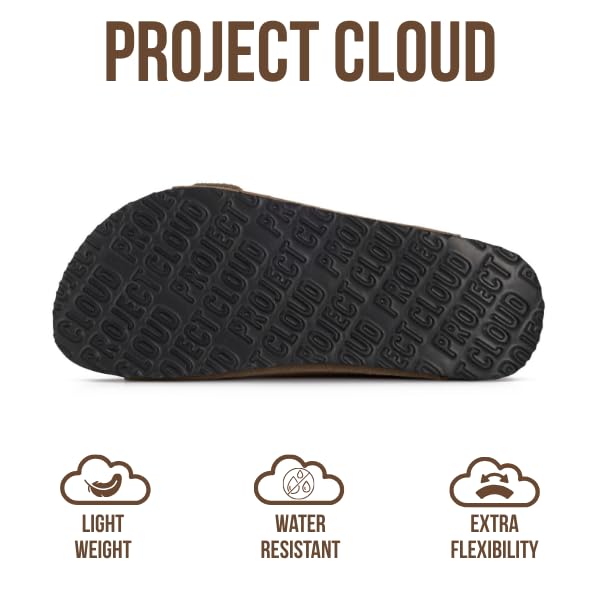 Project Cloud Women's | 100% Genuine Leather Women Flat Sandals | ProjectPlush | Lightweight | Non-Slip - Santorini - Project Cloud - Sandals -Shop Project Cloud premium footwear Now!