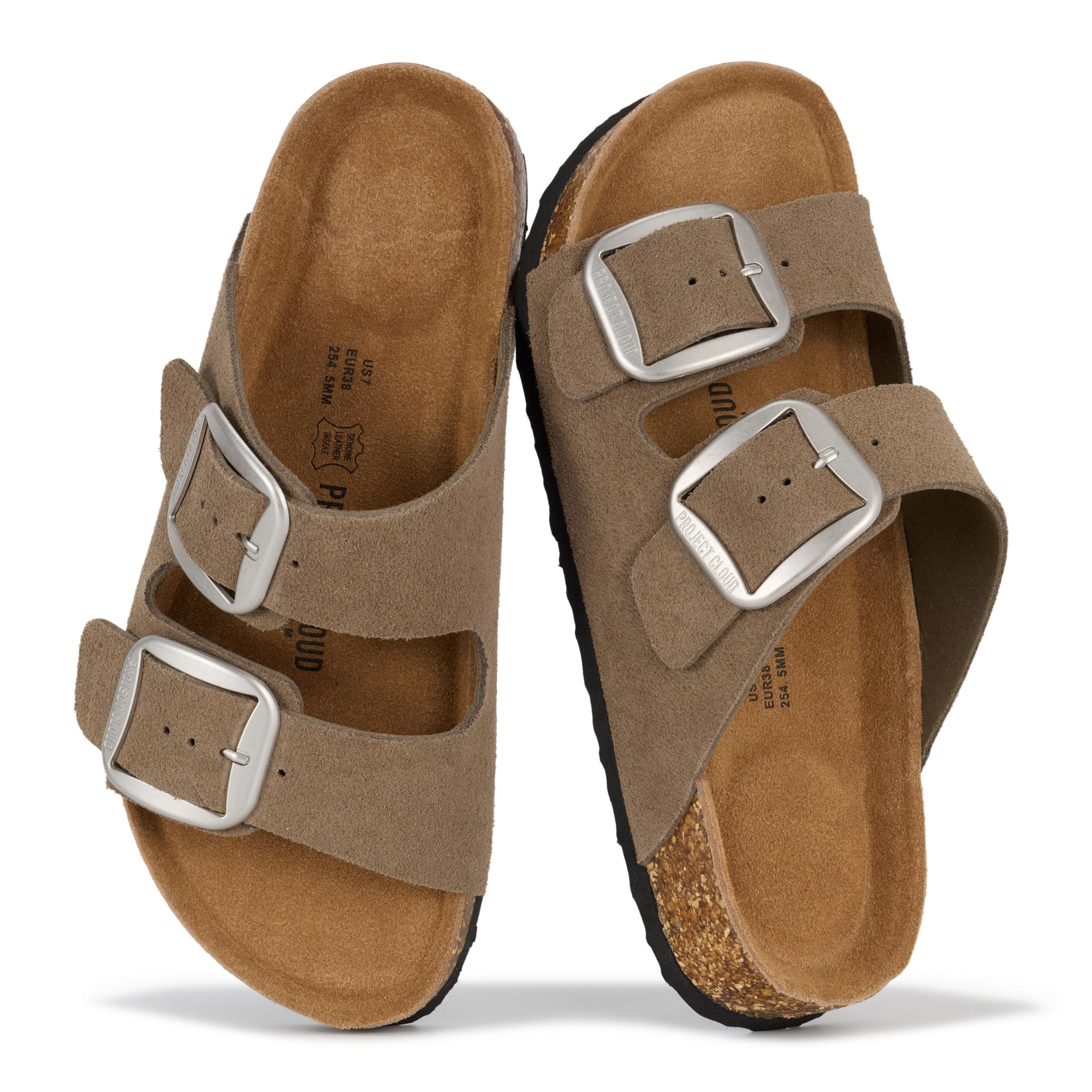 Project Cloud Women's | 100% Genuine Leather Women Flat Sandals | ProjectPlush | Lightweight | Non-Slip - Santorini - Project Cloud - Sandals -Shop Project Cloud premium footwear Now!