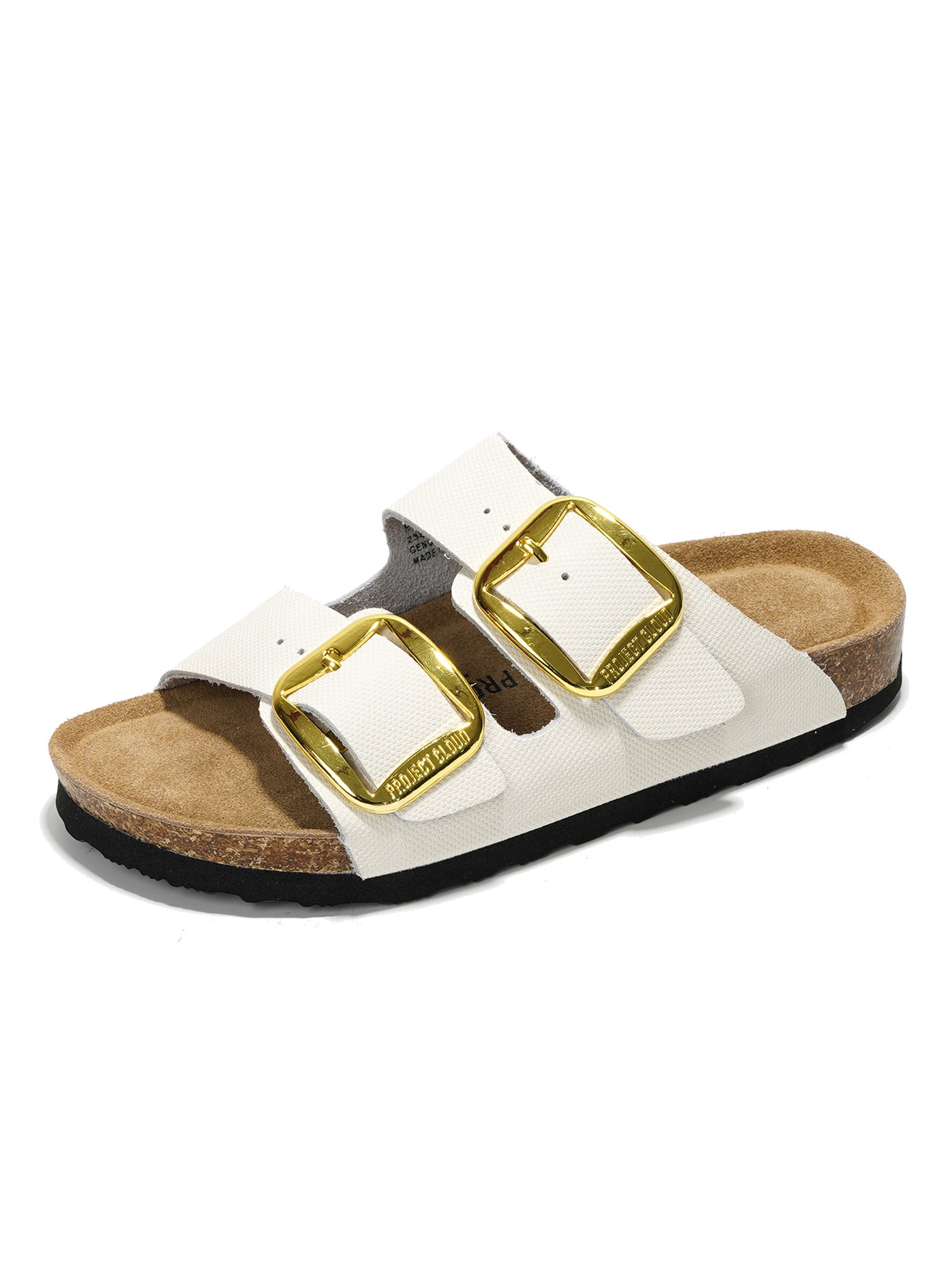 Project Cloud Women's | 100% Genuine Leather Women Flat Sandals | ProjectPlush | Lightweight | Non-Slip - Santorini