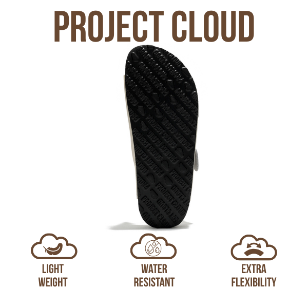 Project Cloud | "Santorini" Women Flat Sandals | 100% Genuine Leather | ProjectPlush | Lightweight | Non-Slip