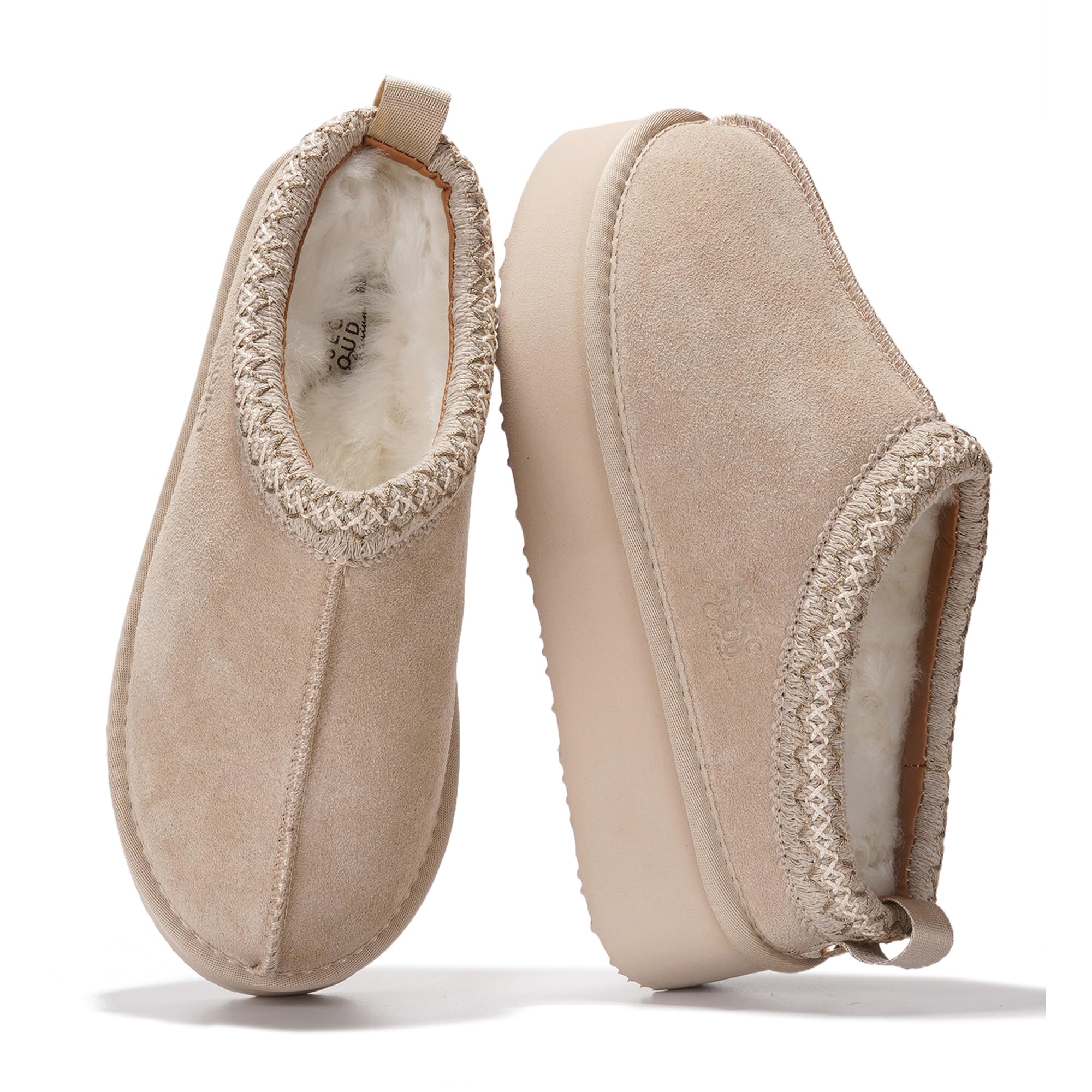 Project Cloud | "Sayre" 100% Genuine Leather Slippers for Women | Memory Foam | Lightweight | Non-Slip