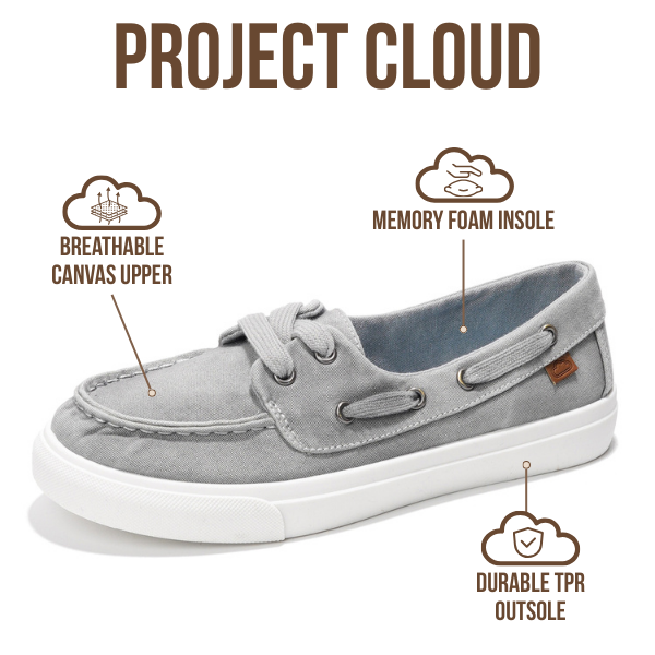 Project Cloud | "Seasalt" Women Sneaker - ProjectPlush™ | Memory Foam Technology | Anti-Slip