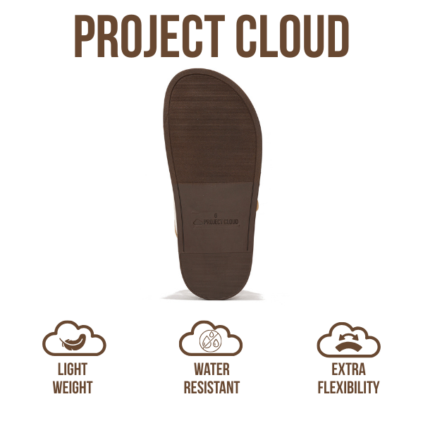 Project Cloud | "Sharl" 100% Genuine Leather Slides for Women | Memory Foam | Lightweight | Non-Slip
