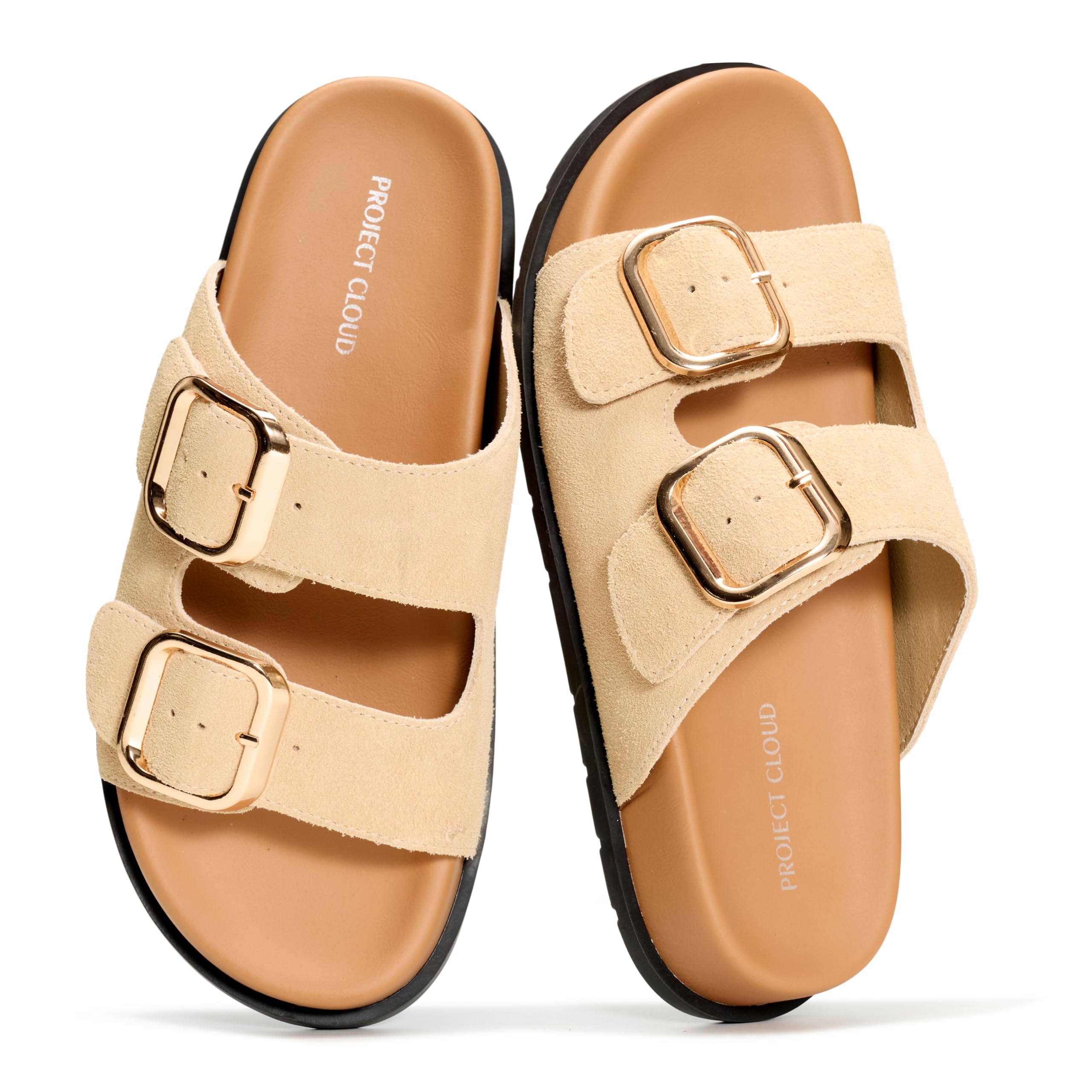 Project Cloud Women's | 100% Genuine Leather Slides | Plush and Soft Insole | Lightweight | Non-Slip - Sharl - Project Cloud - Sandals -Shop Project Cloud premium footwear Now!