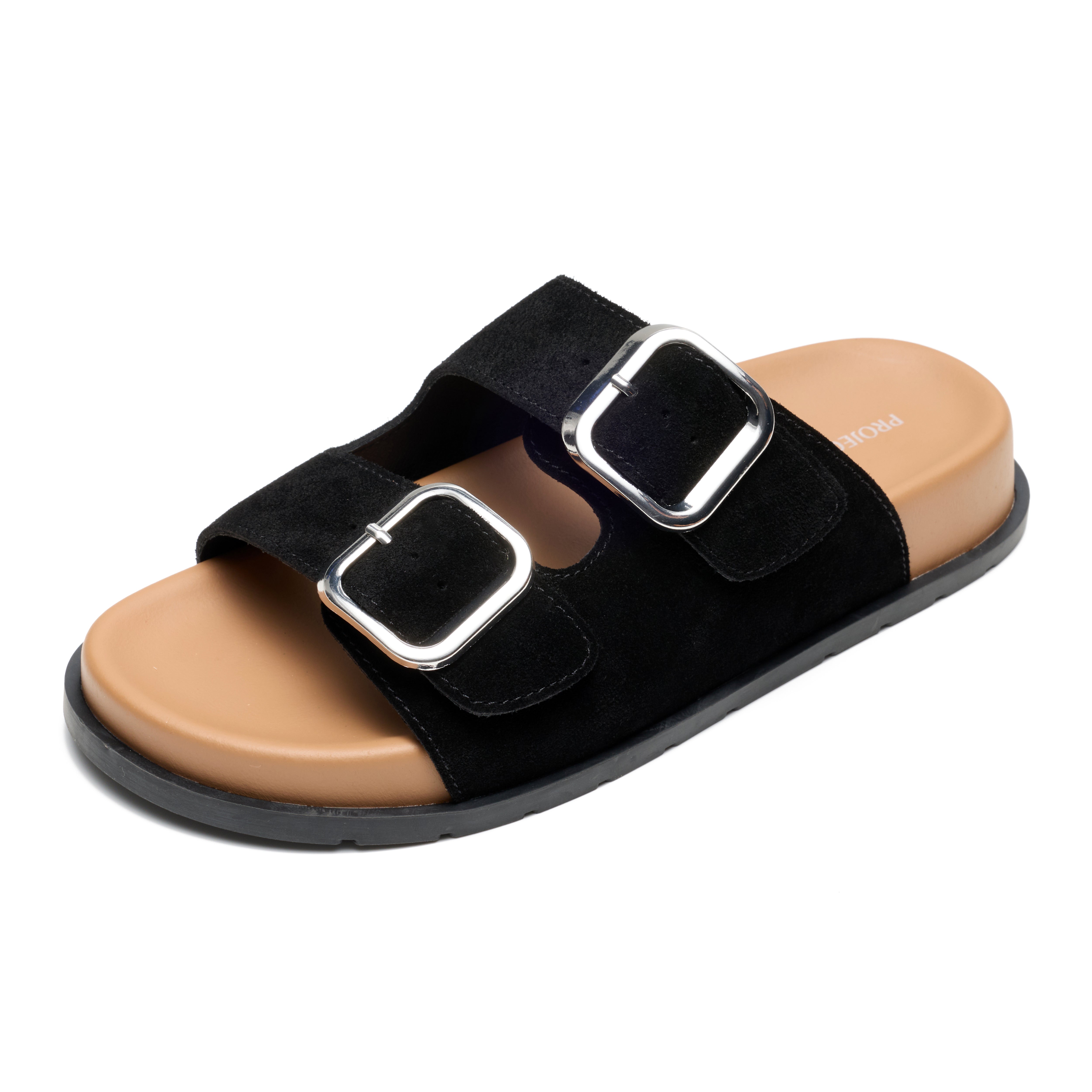 Project Cloud Women's | 100% Genuine Leather Slides | Plush and Soft Insole | Lightweight | Non-Slip - Sharl - Project Cloud - Sandals -Shop Project Cloud premium footwear Now!