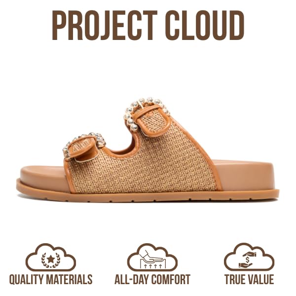 Project Cloud Women's | 100% Genuine Leather Slides | Plush and Soft Insole | Lightweight | Non-Slip - Sharl - Project Cloud - Sandals -Shop Project Cloud premium footwear Now!