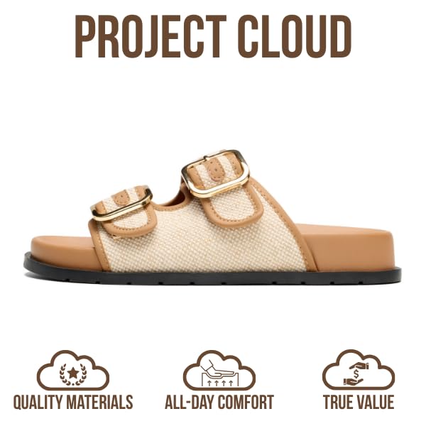 Project Cloud Women's | 100% Genuine Leather Slides | Plush and Soft Insole | Lightweight | Non-Slip - Sharl - Project Cloud - Sandals -Shop Project Cloud premium footwear Now!