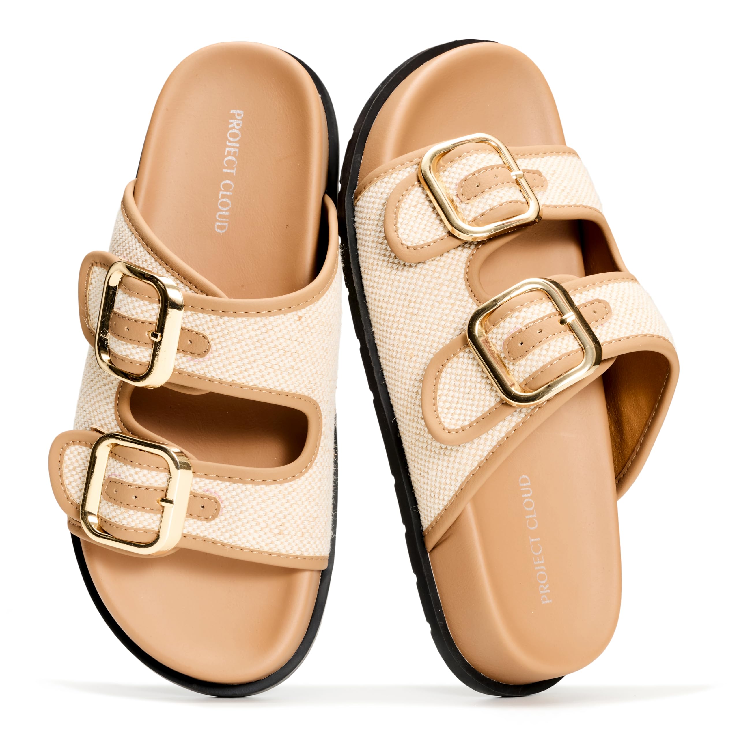 Project Cloud Women's | 100% Genuine Leather Slides | Plush and Soft Insole | Lightweight | Non-Slip - Sharl - Project Cloud - Sandals -Shop Project Cloud premium footwear Now!