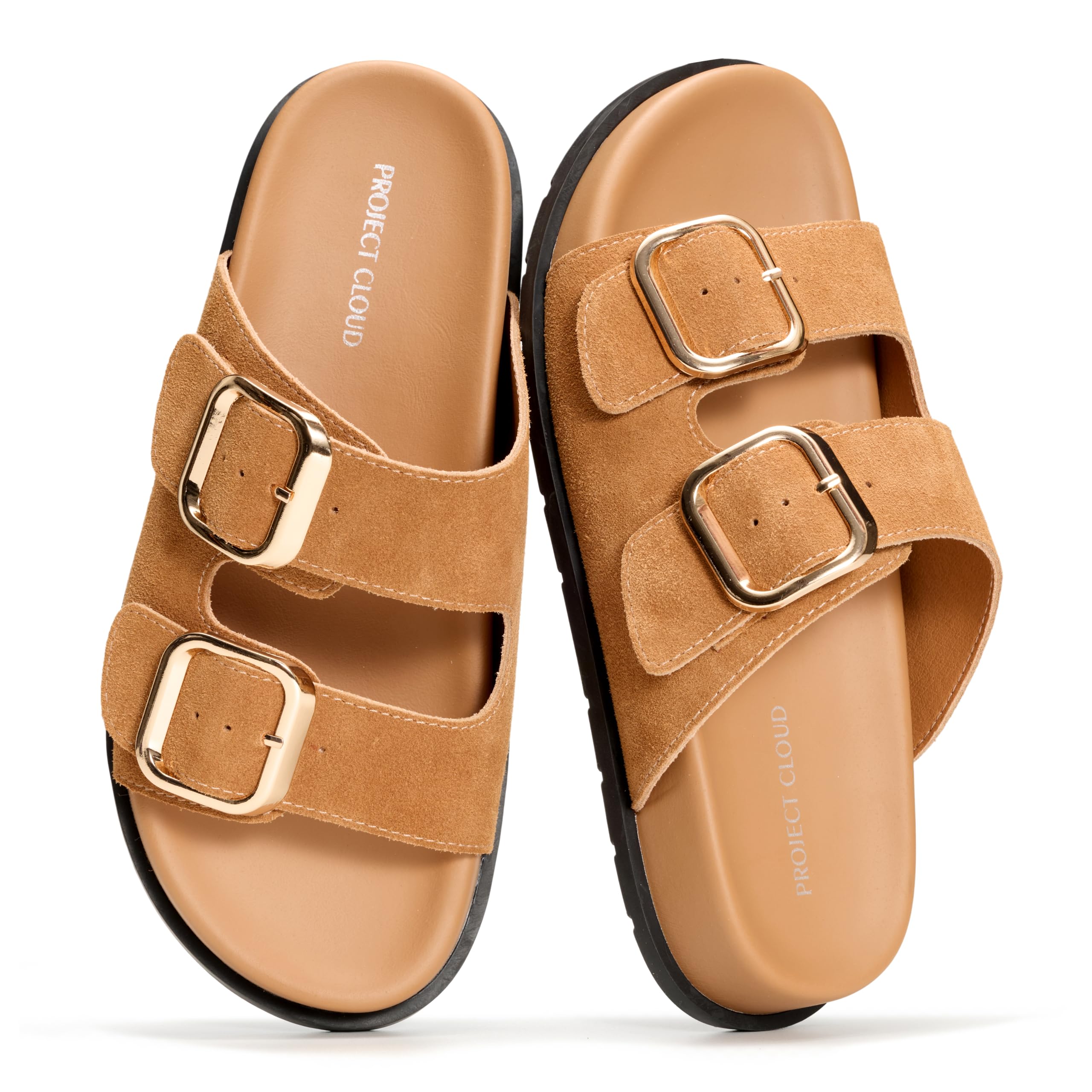 Project Cloud Women's | 100% Genuine Leather Slides | Plush and Soft Insole | Lightweight | Non-Slip - Sharl - Project Cloud - Sandals -Shop Project Cloud premium footwear Now!