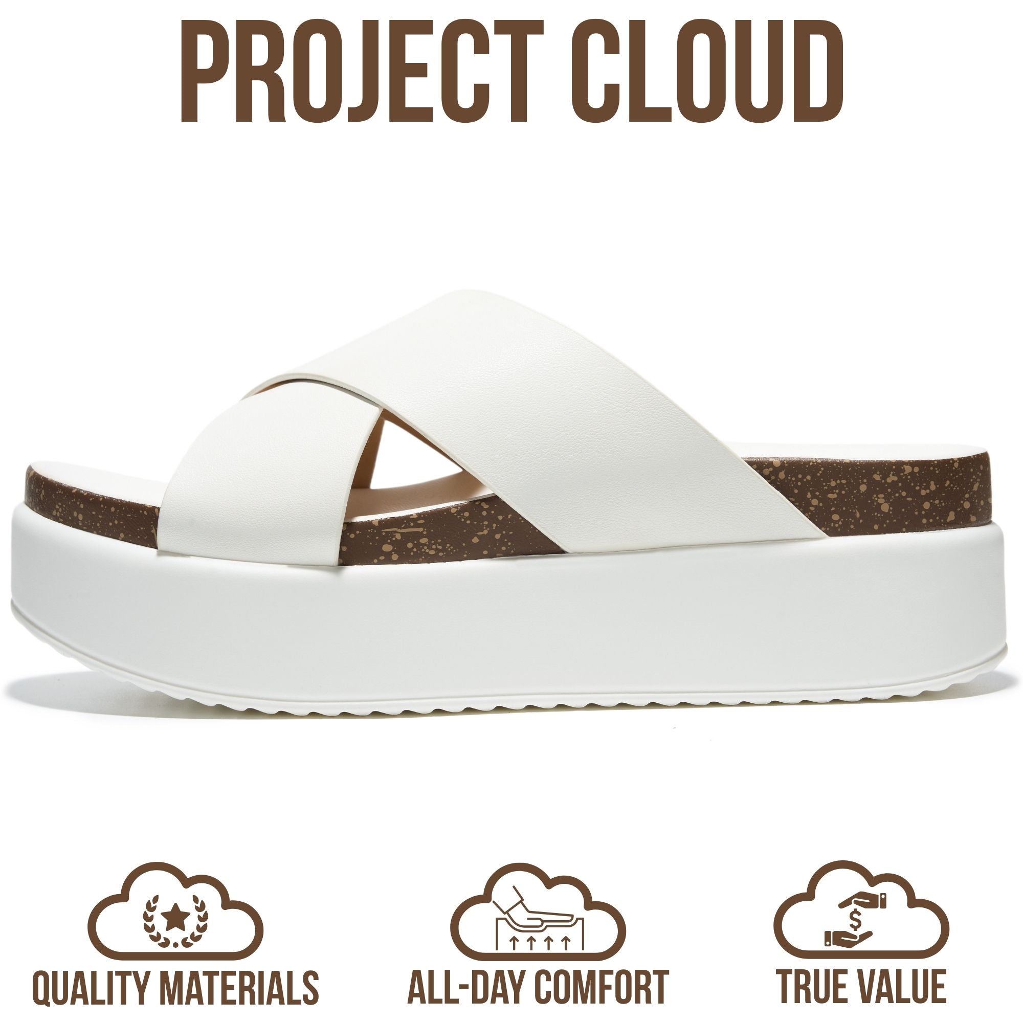 Project Cloud Women's | Wedge Sandals for Women 2026 | Plush and Soft Insole | Lightweight | Non-Slip - Silly