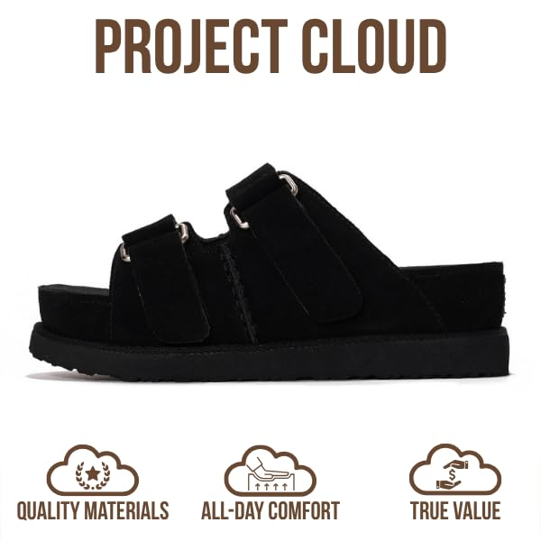 Project Cloud | "Silverstar" Women Platform Sandals | Memory Foam Insole | Lightweight | Non-Slip