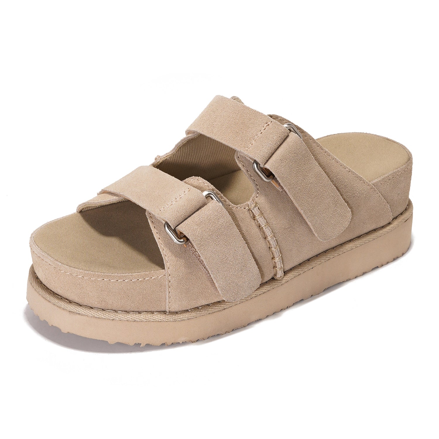 Project Cloud | "Silverstar" Women Platform Sandals | Memory Foam Insole | Lightweight | Non-Slip