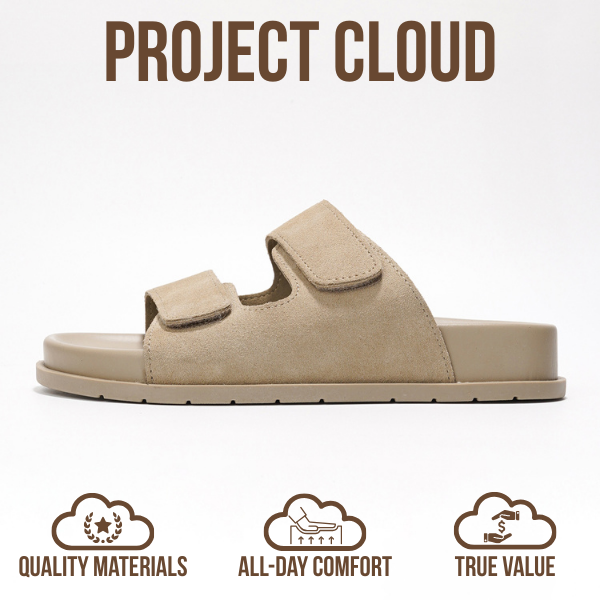 Project Cloud | "Sleek" Platform Sandals for Women - Memory Foam Technology | Lightweight | Non-Slip