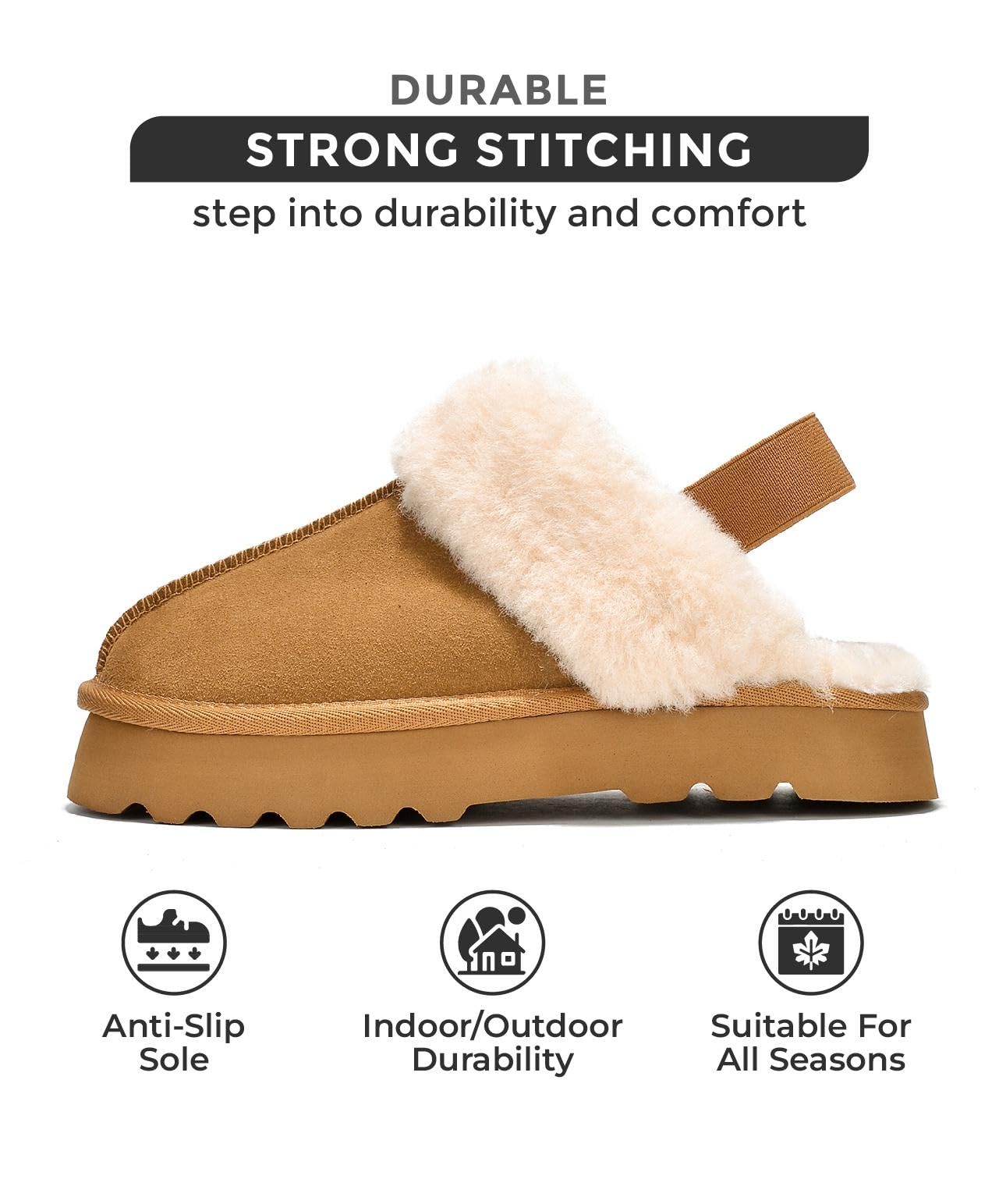 Pantuflas de ante de vaca SLINGY de Project Cloud: impermeables y cómodas 