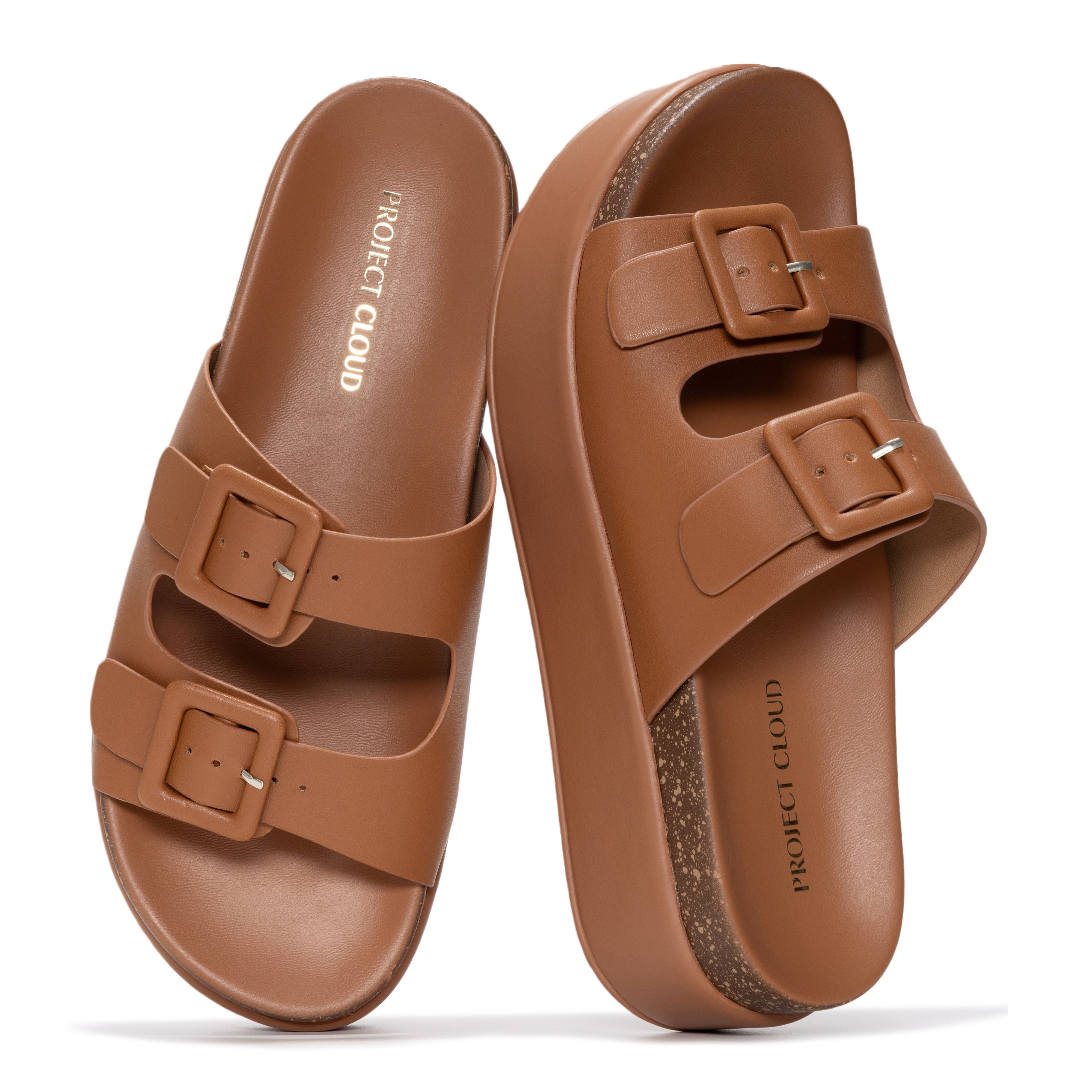 Project Cloud Women's | Wedge Platform Sandals | Eco-Leather Upper | Memory Foam | Non-Slip - Softy - Project Cloud - Sandals -Shop Project Cloud premium footwear Now!