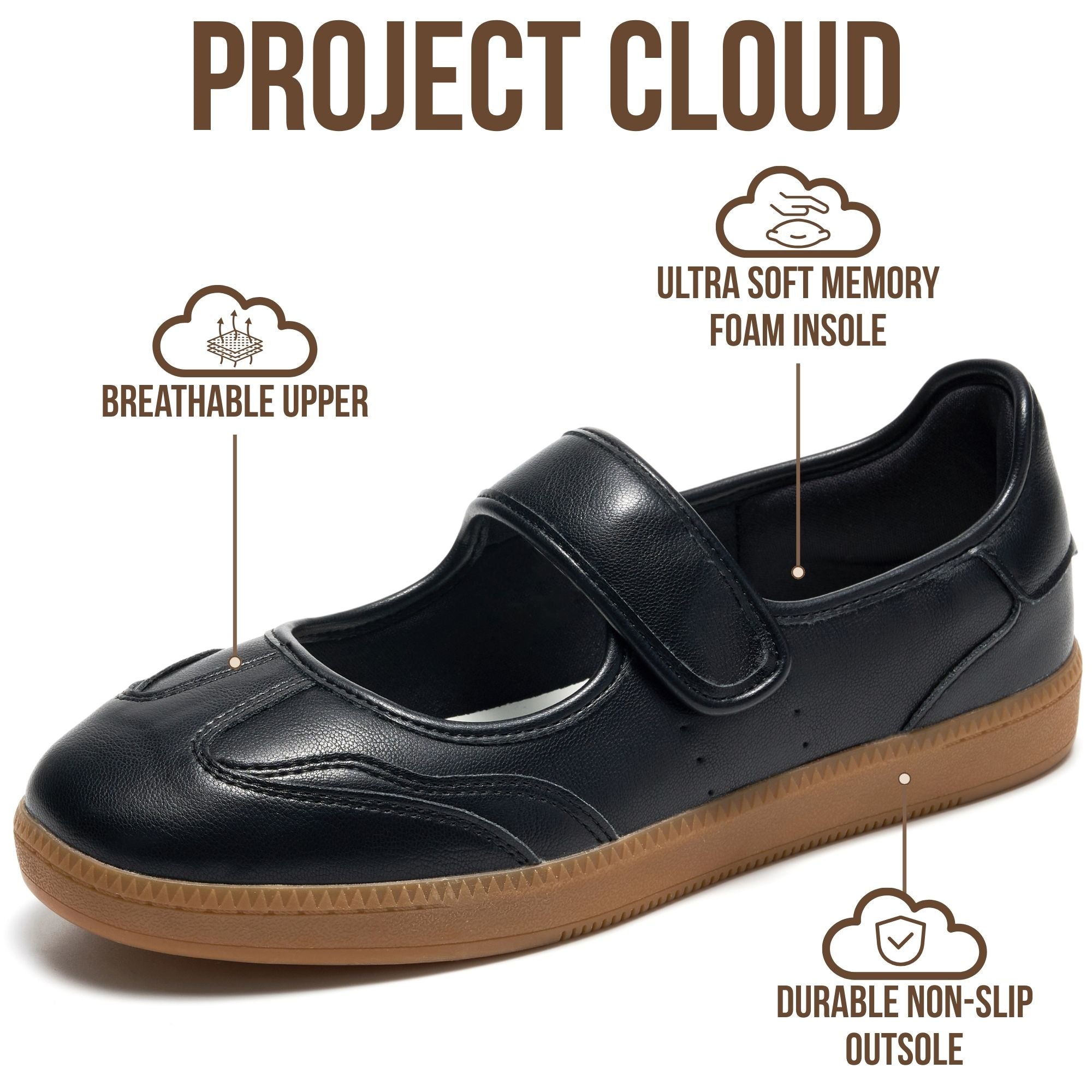Project Cloud Women's | Fashionable Shoes for Women | Memory Foam | Lightweight | Non-Slip - Summer