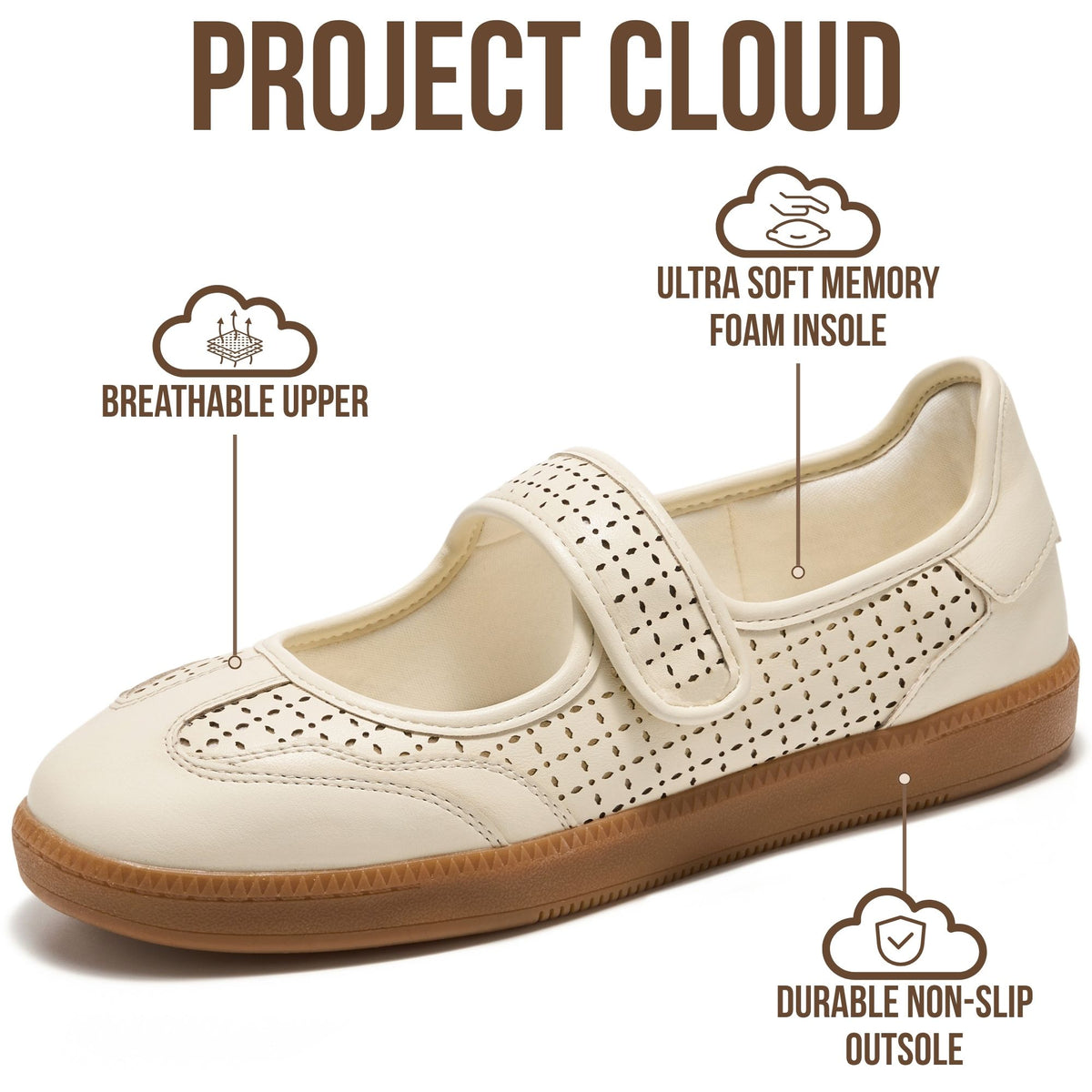 Project Cloud Women's | Fashionable Shoes for Women | Memory Foam | Lightweight | Non-Slip - Summer - Project Cloud - Sneakers -Shop Project Cloud premium footwear Now!