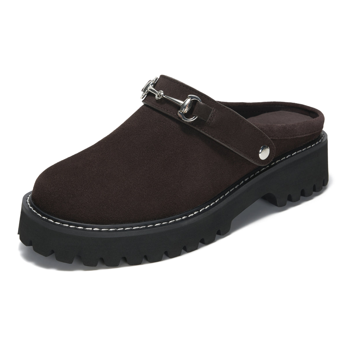 Project Cloud Women's | Genuine Leather Lug Sole Slingback Mules | Memory Foam Insole | Lightweight | Non-Slip - Tamara