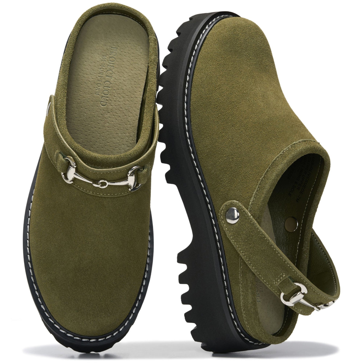 Project Cloud Women's | Genuine Leather Lug Sole Slingback Mules | Memory Foam Insole | Lightweight | Non-Slip - Tamara