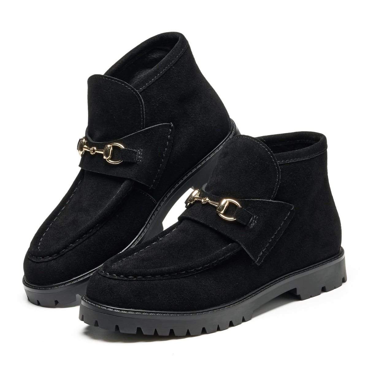 Project Cloud Women's | 100% Genuine Leather Horsebit Boots | Memory Foam Insole | Lightweight | Non-Slip - Tanya - Project Cloud - Boots -Shop Project Cloud premium footwear Now!