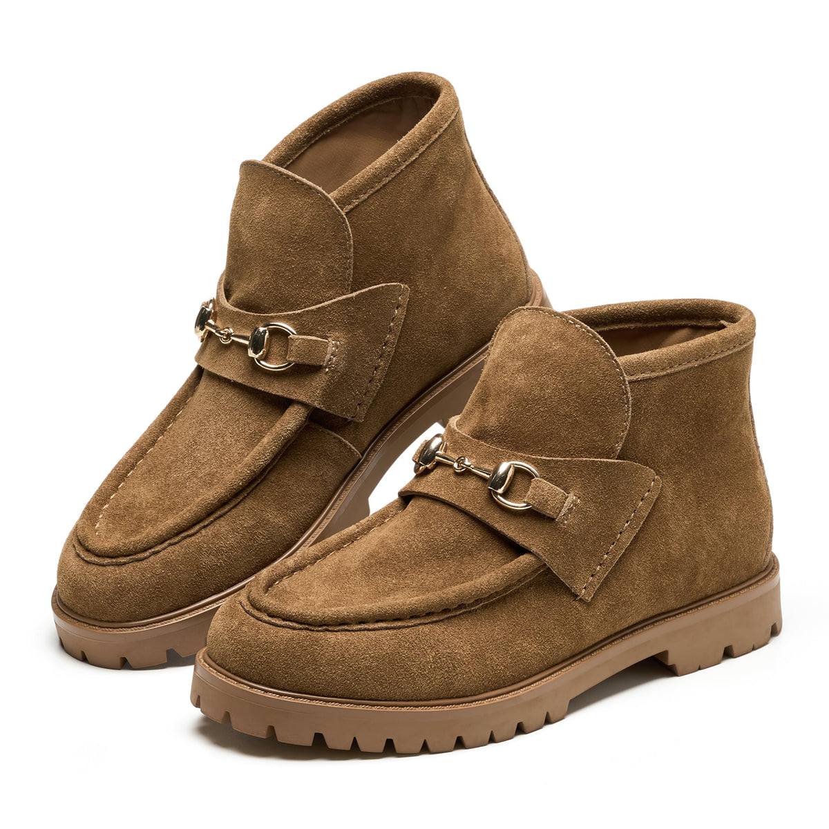 Project Cloud Women's | 100% Genuine Leather Horsebit Boots | Memory Foam Insole | Lightweight | Non-Slip - Tanya - Project Cloud - Boots -Shop Project Cloud premium footwear Now!