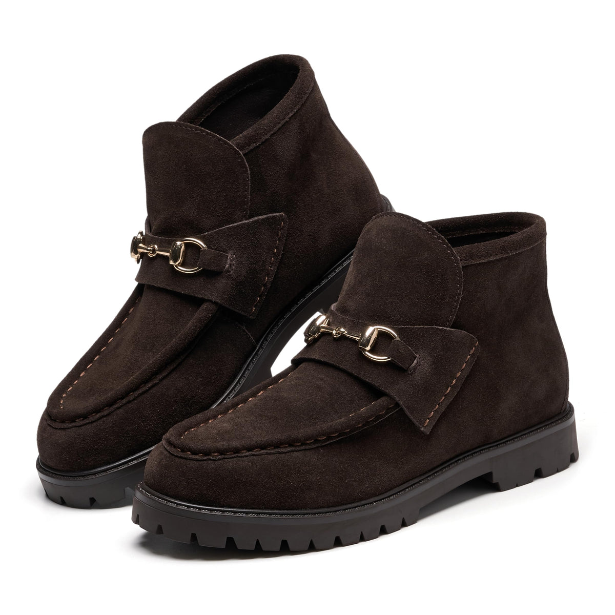 Project Cloud Women's | 100% Genuine Leather Horsebit Boots | Memory Foam Insole | Lightweight | Non-Slip - Tanya - Project Cloud - Boots -Shop Project Cloud premium footwear Now!