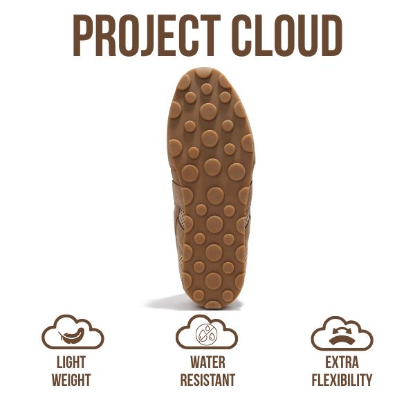 Project Cloud | "Tiger" Genuine Leather Sneakers - Memory Foam Technology | Lightweight | Anti-Slip