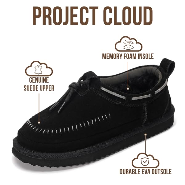 Project Cloud | "Timber" Genuine Leather Women's Slippers | Memory Foam | Lightweight | Non-Slip