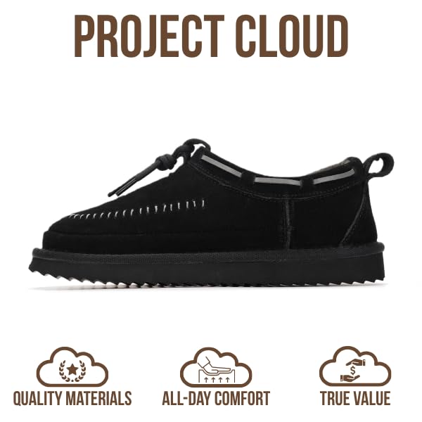 Project Cloud | "Timber" Genuine Leather Women's Slippers | Memory Foam | Lightweight | Non-Slip