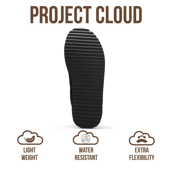 Project Cloud | "Timber" Genuine Leather Women's Slippers | Memory Foam | Lightweight | Non-Slip