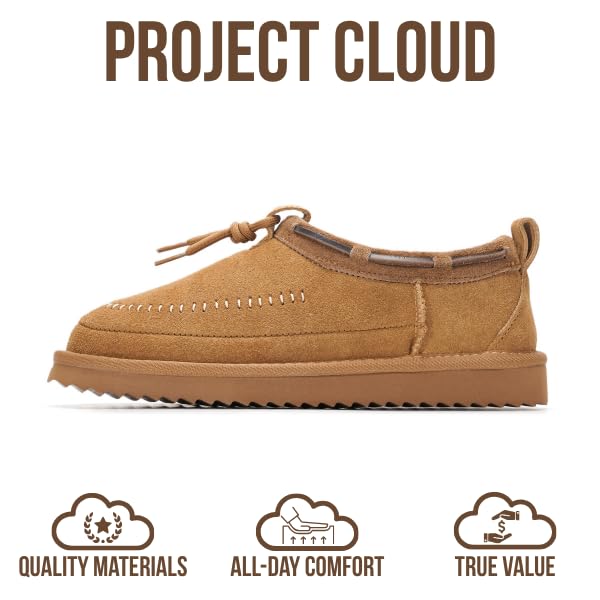 Project Cloud | "Timber" Genuine Leather Women's Slippers | Memory Foam | Lightweight | Non-Slip