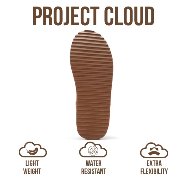 Project Cloud | "Timber" Genuine Leather Women's Slippers | Memory Foam | Lightweight | Non-Slip