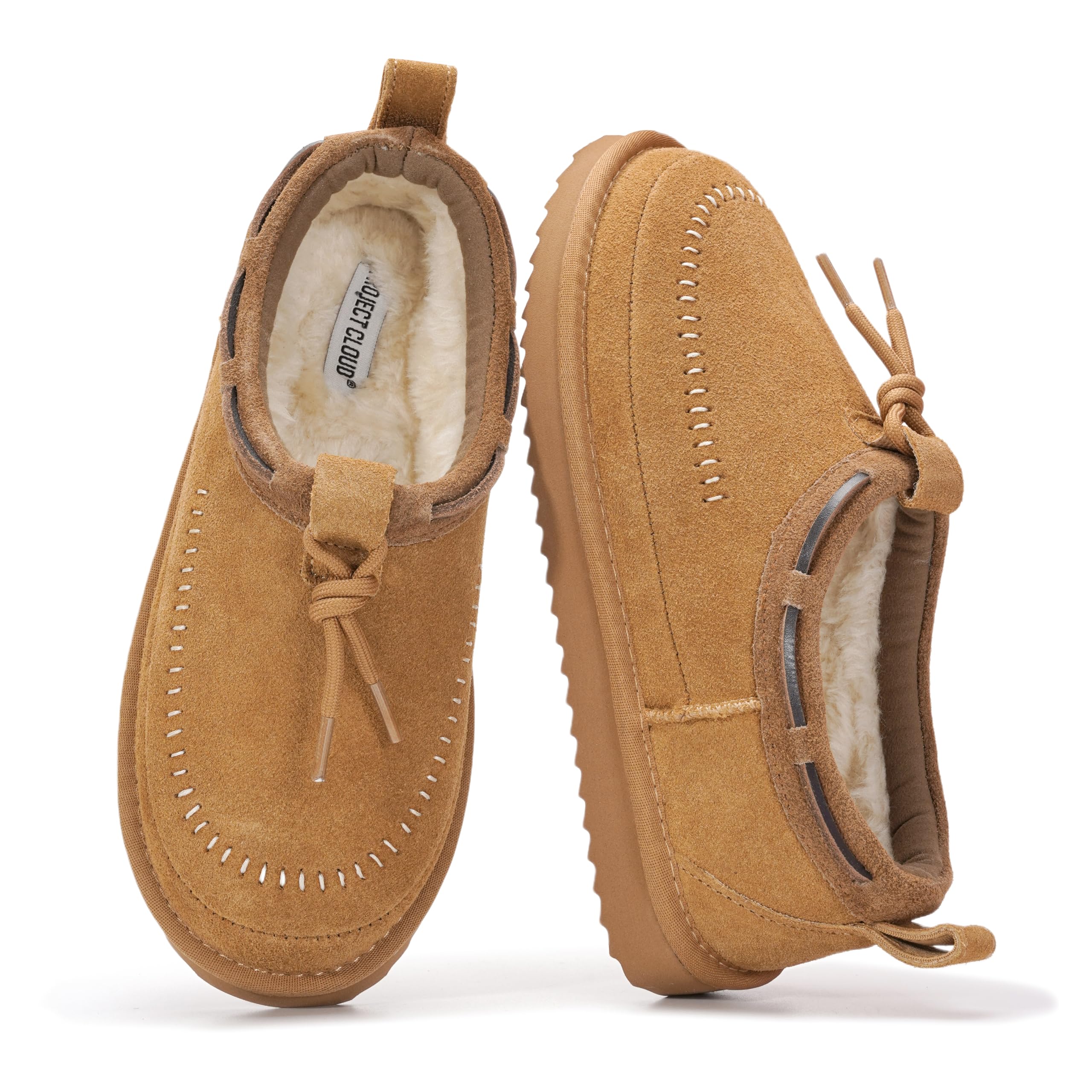 Project Cloud | "Timber" Genuine Leather Women's Slippers | Memory Foam | Lightweight | Non-Slip