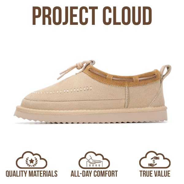 Project Cloud | "Timber" Genuine Leather Women's Slippers | Memory Foam | Lightweight | Non-Slip