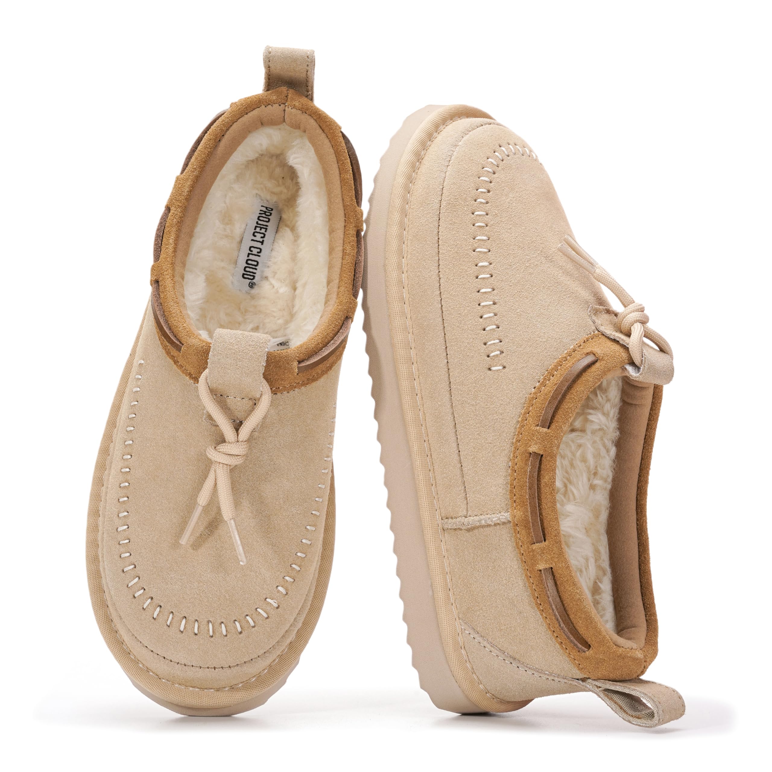Project Cloud | "Timber" Genuine Leather Women's Slippers | Memory Foam | Lightweight | Non-Slip