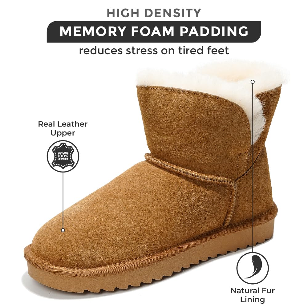 Project Cloud Women's | 100% Genuine Suede Boots | Memory Foam | Lightweight | Non-Slip - Timmy