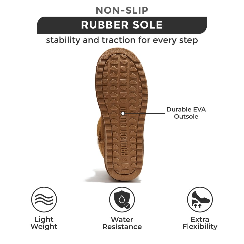 Project Cloud Women's | 100% Genuine Suede Boots | Memory Foam | Lightweight | Non-Slip - Timmy