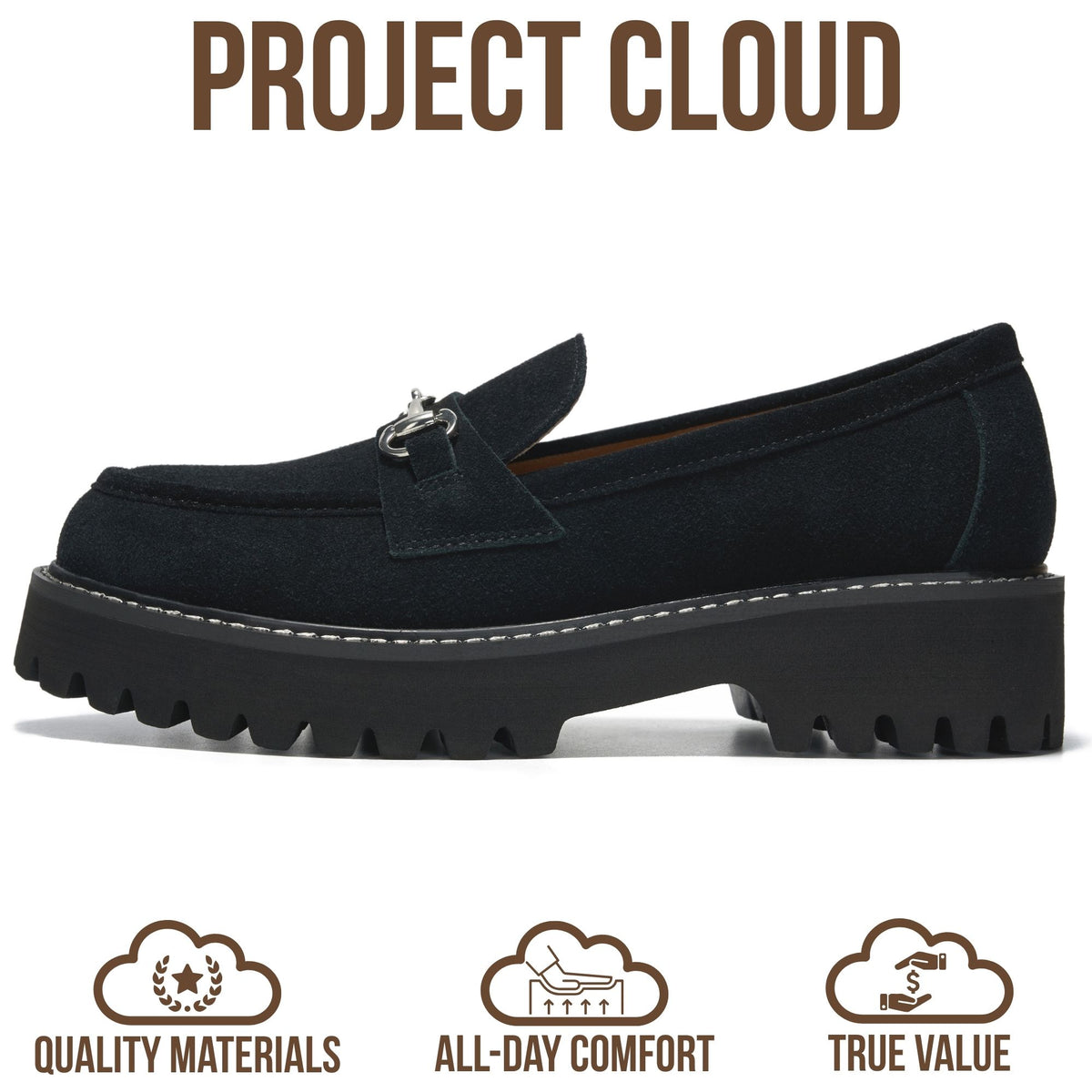 Project Cloud Women's | 100% Genuine Leather Loafers | Memory Foam Insole | Lightweight | Non-Slip - Tori