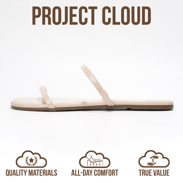 Project Cloud | "Transition" Flip Flops for Women | Vegan Leather | Memory Foam | Non-Slip