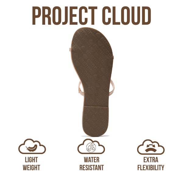 Project Cloud | "Transition" Flip Flops for Women | Vegan Leather | Memory Foam | Non-Slip