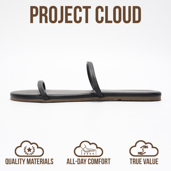 Project Cloud | "Transition" Flip Flops for Women | Vegan Leather | Memory Foam | Non-Slip