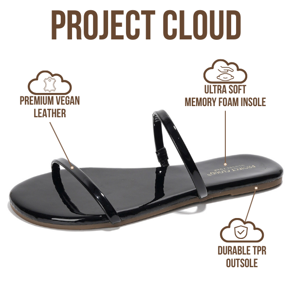 Project Cloud | "Transition" Flip Flops for Women | Vegan Leather | Memory Foam | Non-Slip