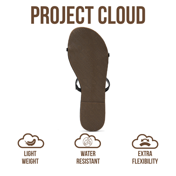 Project Cloud | "Transition" Flip Flops for Women | Vegan Leather | Memory Foam | Non-Slip