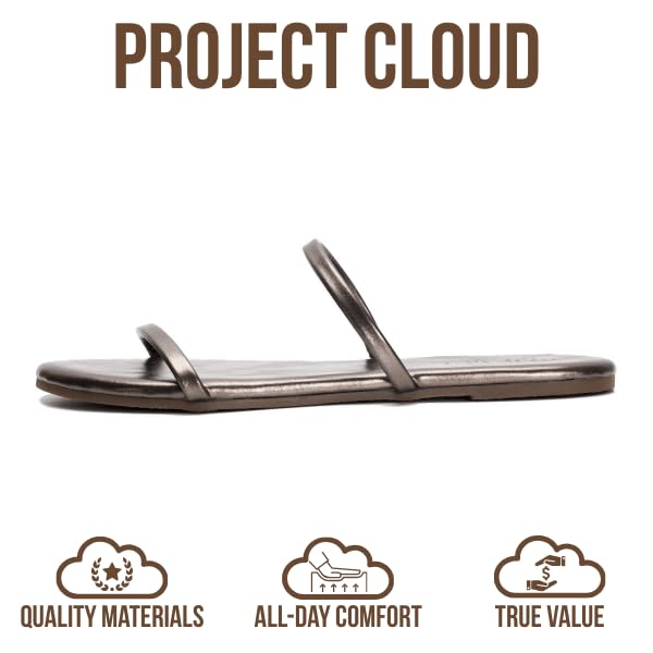 Project Cloud Women's | Flip Flops for Women | Vegan Leather | Memory Foam | Non-Slip - Transition