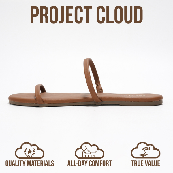 Project Cloud | "Transition" Flip Flops for Women | Vegan Leather | Memory Foam | Non-Slip