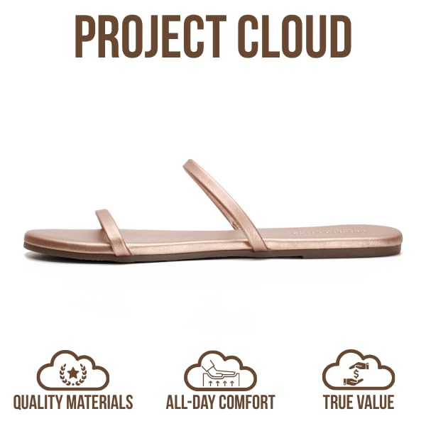 Project Cloud Women's | Flip Flops for Women | Vegan Leather | Memory Foam | Non-Slip - Transition