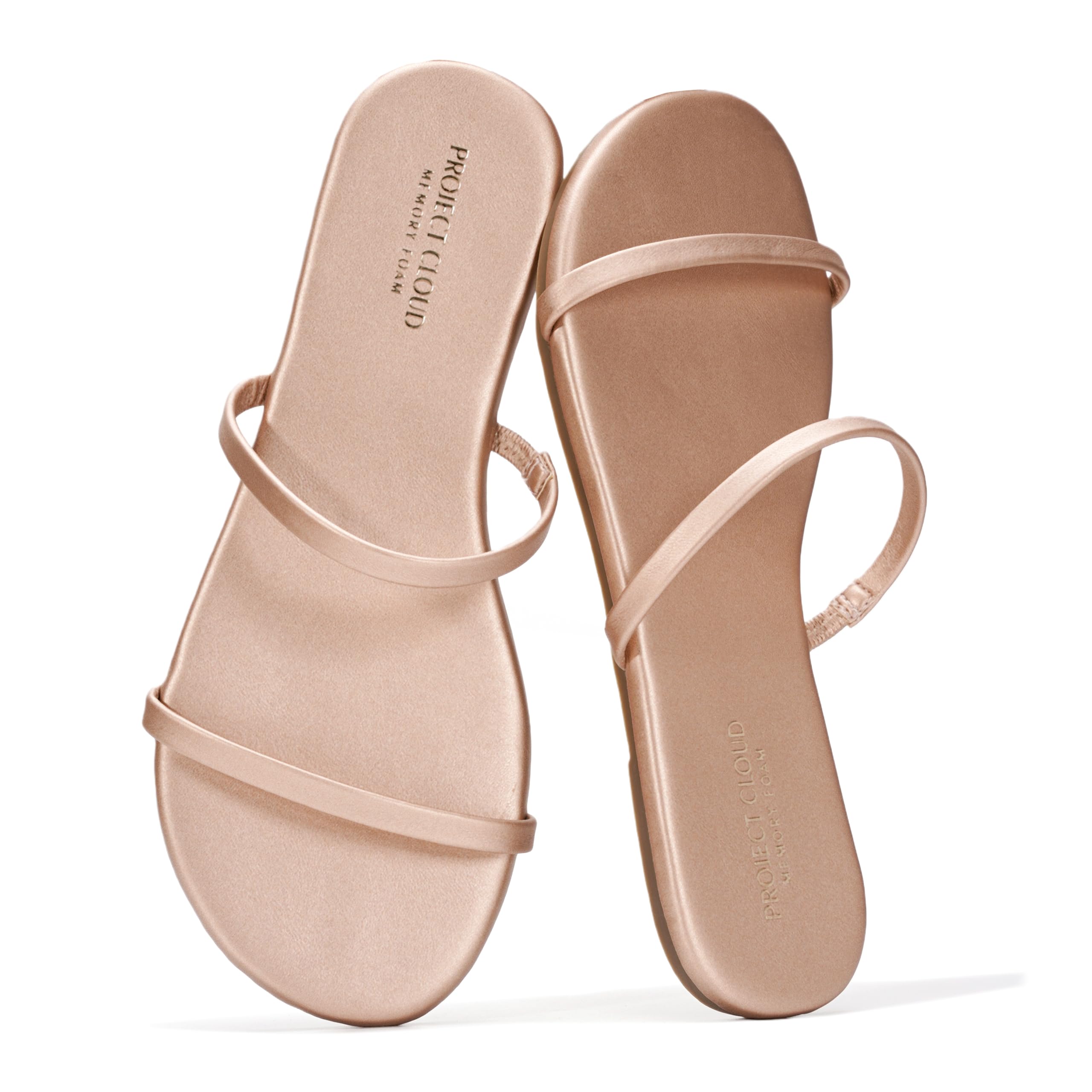 Women's Memory Foam Flip Flops | Eco-Leather Summer Sandals