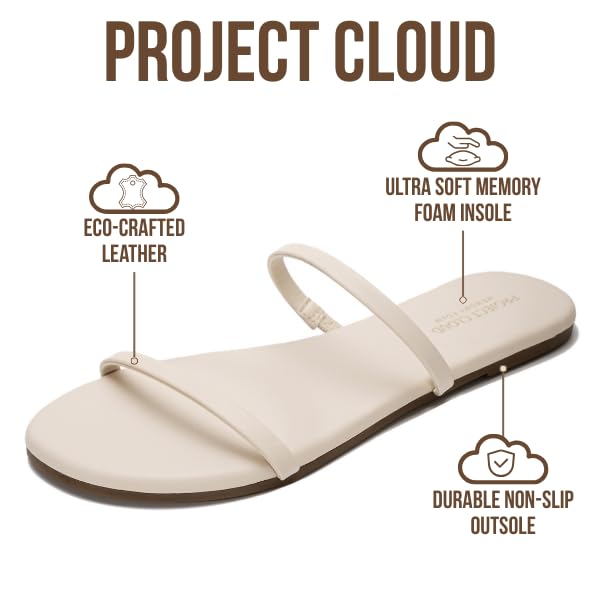 Project Cloud Women's | Flip Flops for Women | Eco-Leather | Memory Foam | Non-Slip - Transition - Project Cloud - Sandals -Shop Project Cloud premium footwear Now!