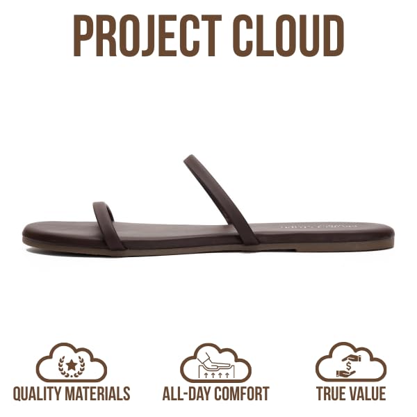 Project Cloud Women's | Flip Flops for Women | Vegan Leather | Memory Foam | Non-Slip - Transition
