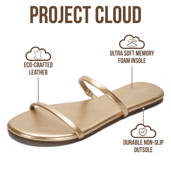 Project Cloud Women's | Flip Flops for Women | Eco-Leather | Memory Foam | Non-Slip - Transition - Project Cloud - Sandals -Shop Project Cloud premium footwear Now!